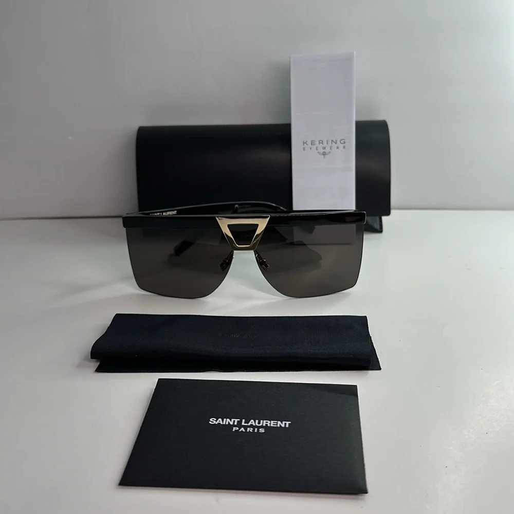 – New & Authentic Saint Laurent SL 537 PALACE Black Sunglasses
